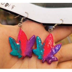 Aretes hoja cáñamo